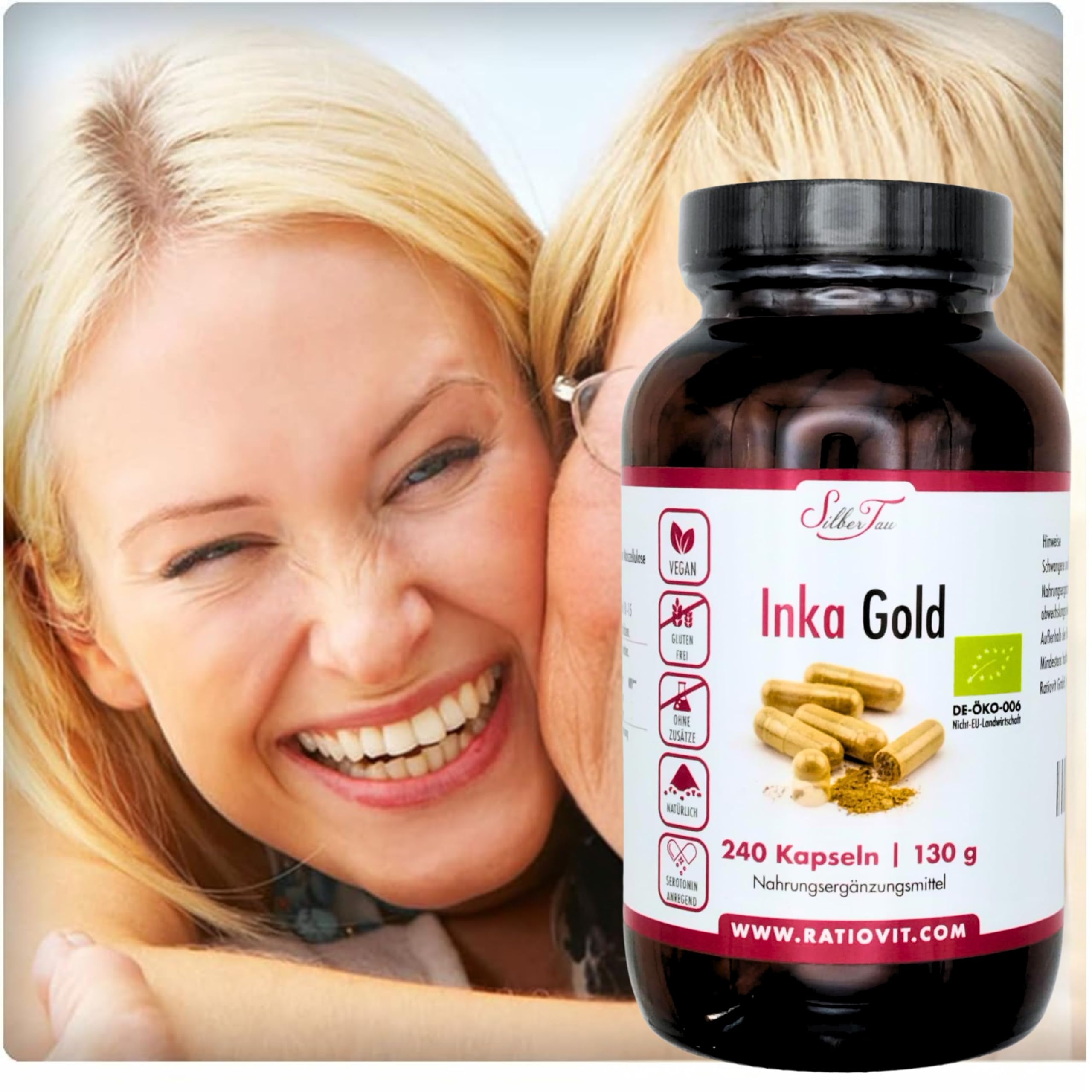 Inka Gold – 3 x 240 BIO Kapseln mit Amaranth & Quinoa – 100 % pflanzlich – roh & naturrein – glutenfrei & vegan – ohne Zusatzstoffe – DE-ÖKO-006 zertifiziert