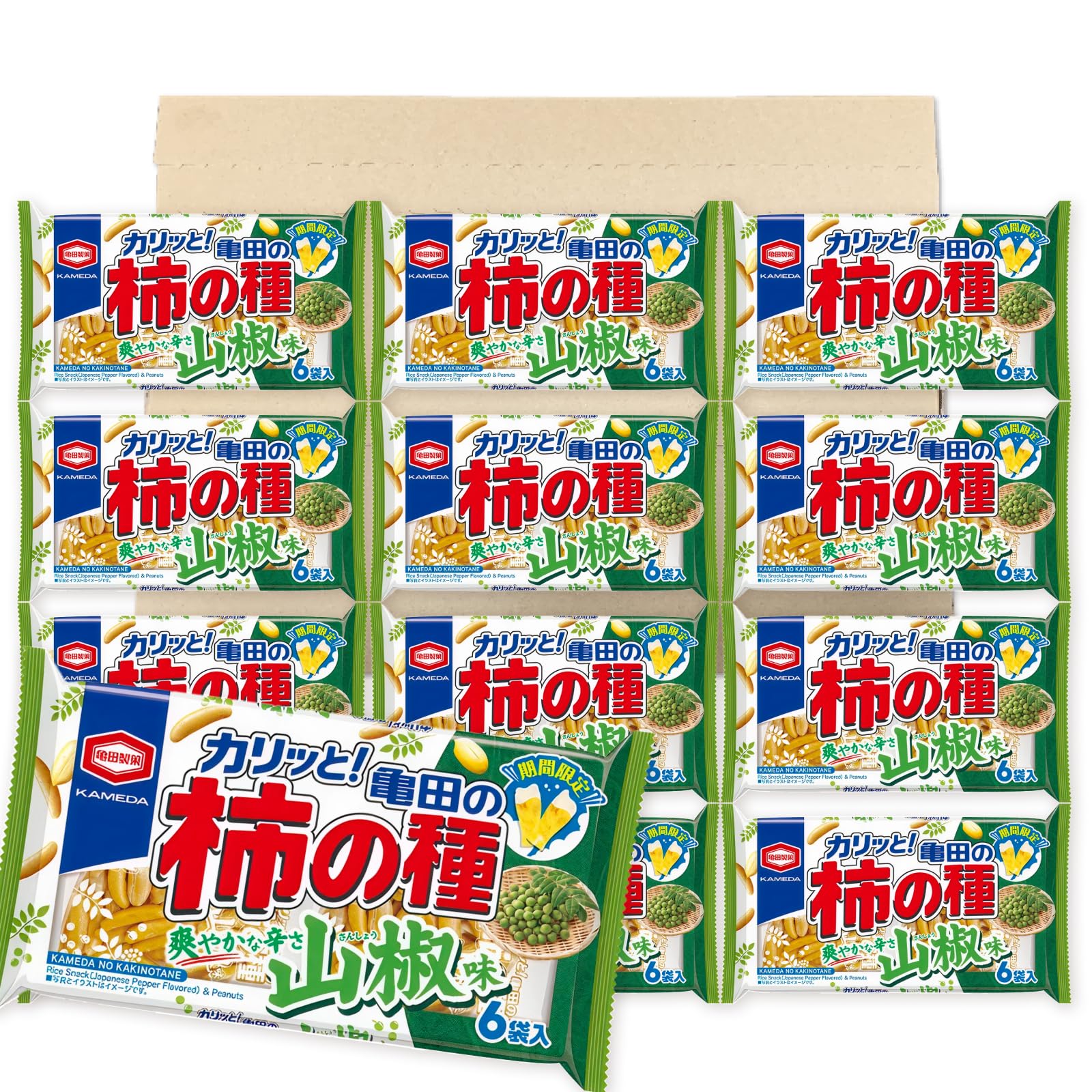 亀田製菓 - 亀田製菓　柿の種　山椒味　47g 6袋 みんなのレビュー：「亀田製菓 亀田の柿の種 山椒味」の評判