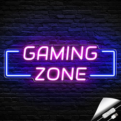 Miniatura 17 de Señal de Neón de Juego Kavaas, Señal de Neón de Seta para Decoración de Sala de Juegos, Cueva de Hombre, Habitación de Niños - Decoración de Pared
