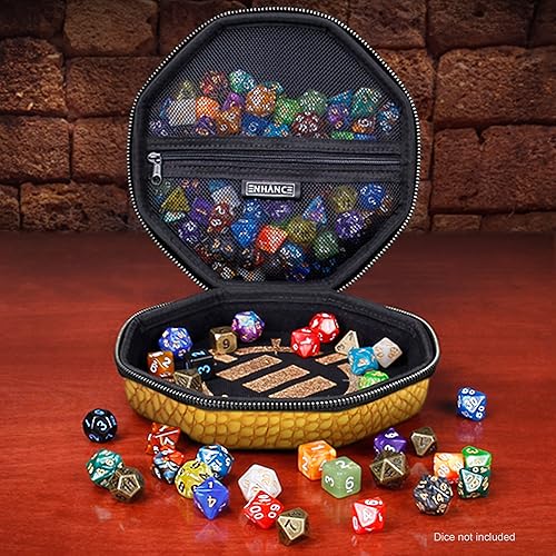 Miniatura 8 de ENHANCE DND - Bandeja de dados y funda para dados - Soporte para dados DND de edición coleccionista para hasta 150 dados DD con exterior resistente