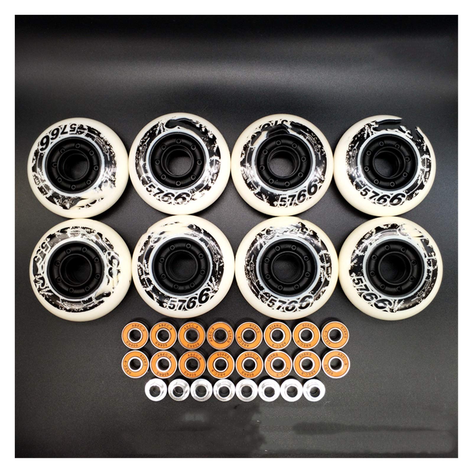 Inline Skate RäDer Set, Stunt Scooter Rollen Roller-Rad-Skate Rollen 80mm 85A Inline-Rad