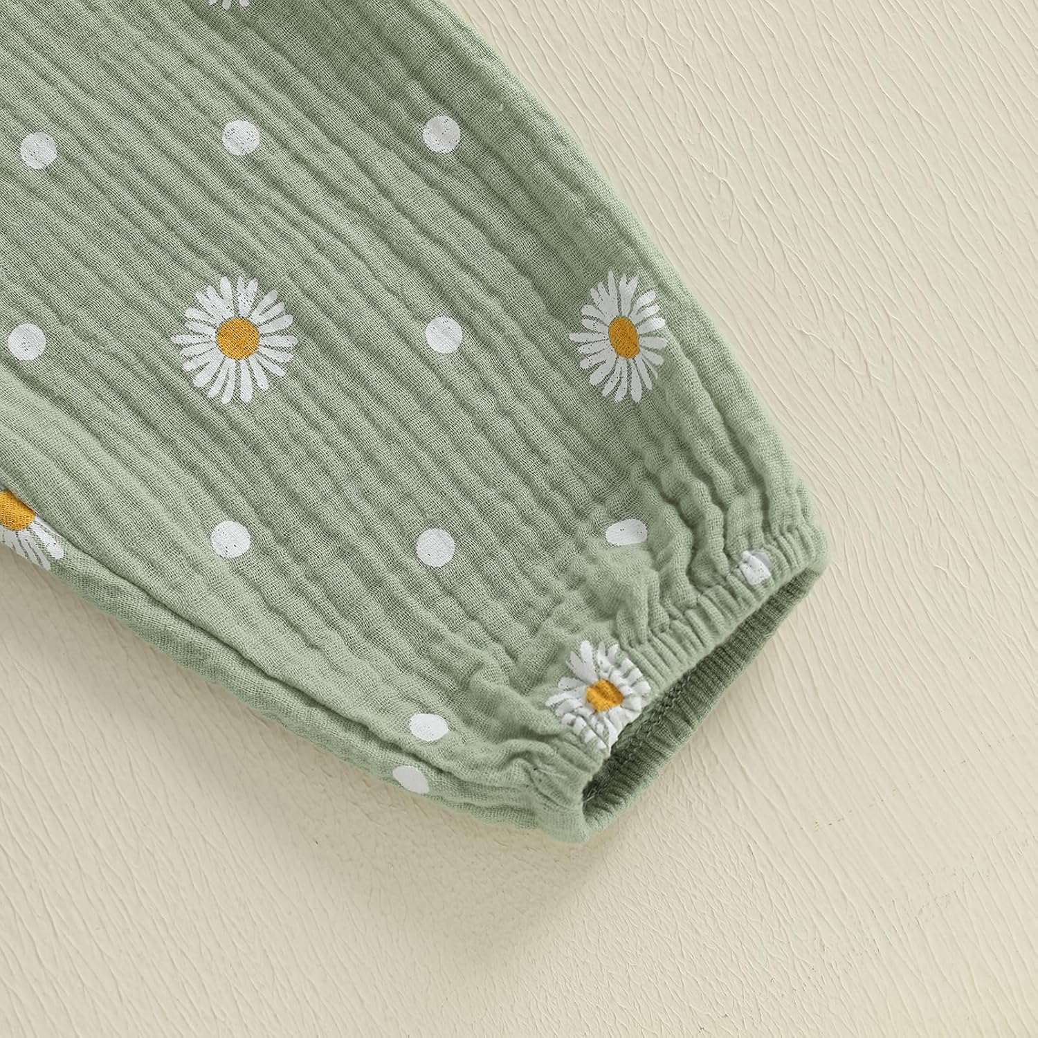 Kaipiclos Newborn Infant Girl Clothes Rib Knit Romper Ruffle Sleeve Daisy Print Pants Baby Clothes Girls 0 3 6 12 18 24 Month - Image 7