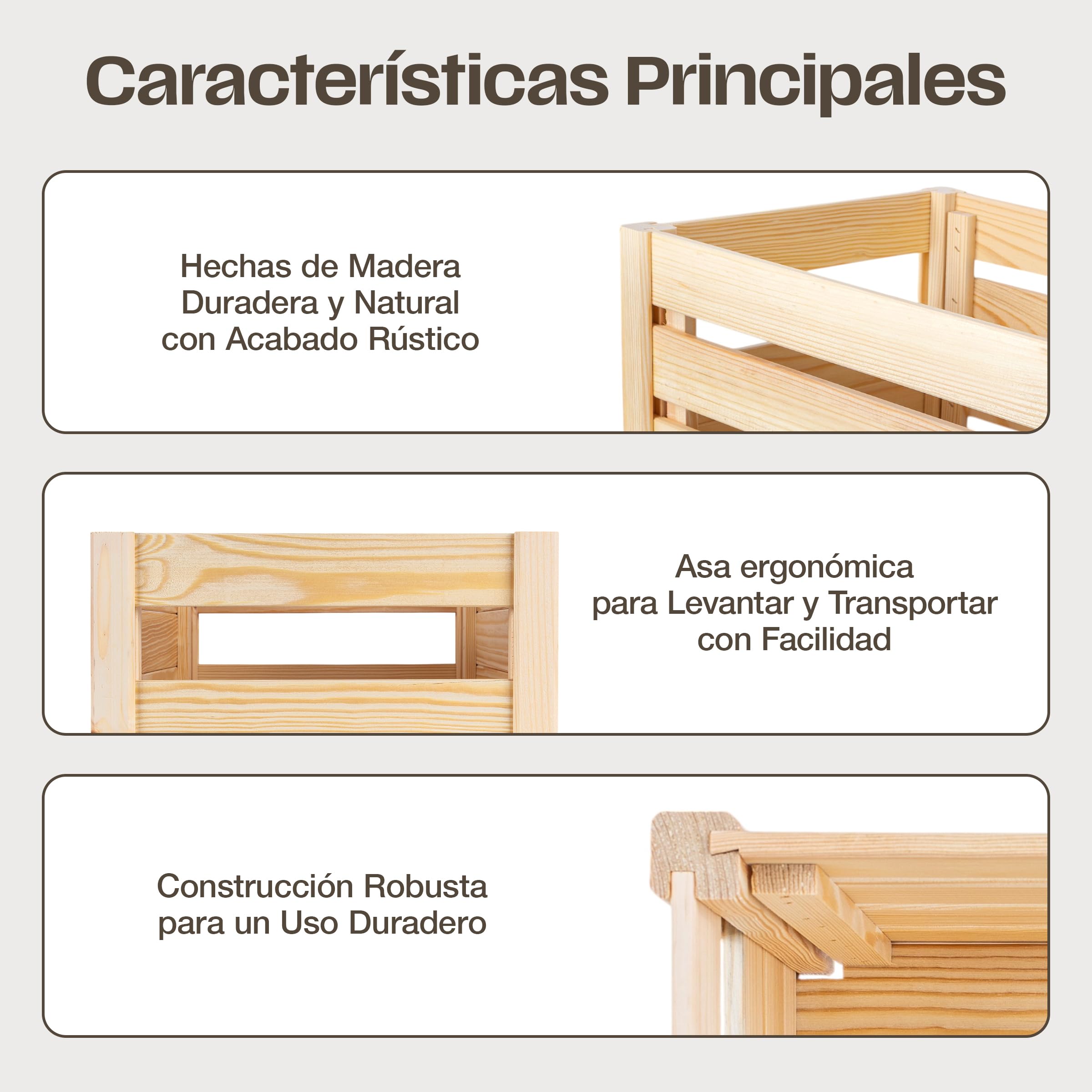 Creative DECO Caja de Madera para Montar | 68 x 29,5 x 4,5 cm