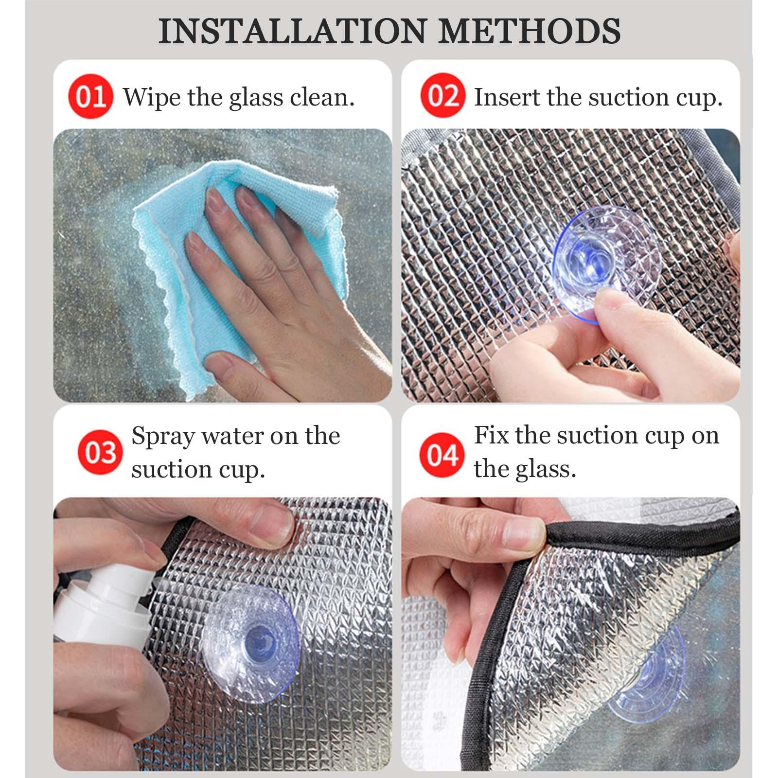 Pellicola oscurante riflettente per finestre, isolamento in foglio di alluminio, anti-UV, abbagliamento, calore, privacy, per vetro, 80 x 150 cm, soluzione per la casa a risparmio energetico