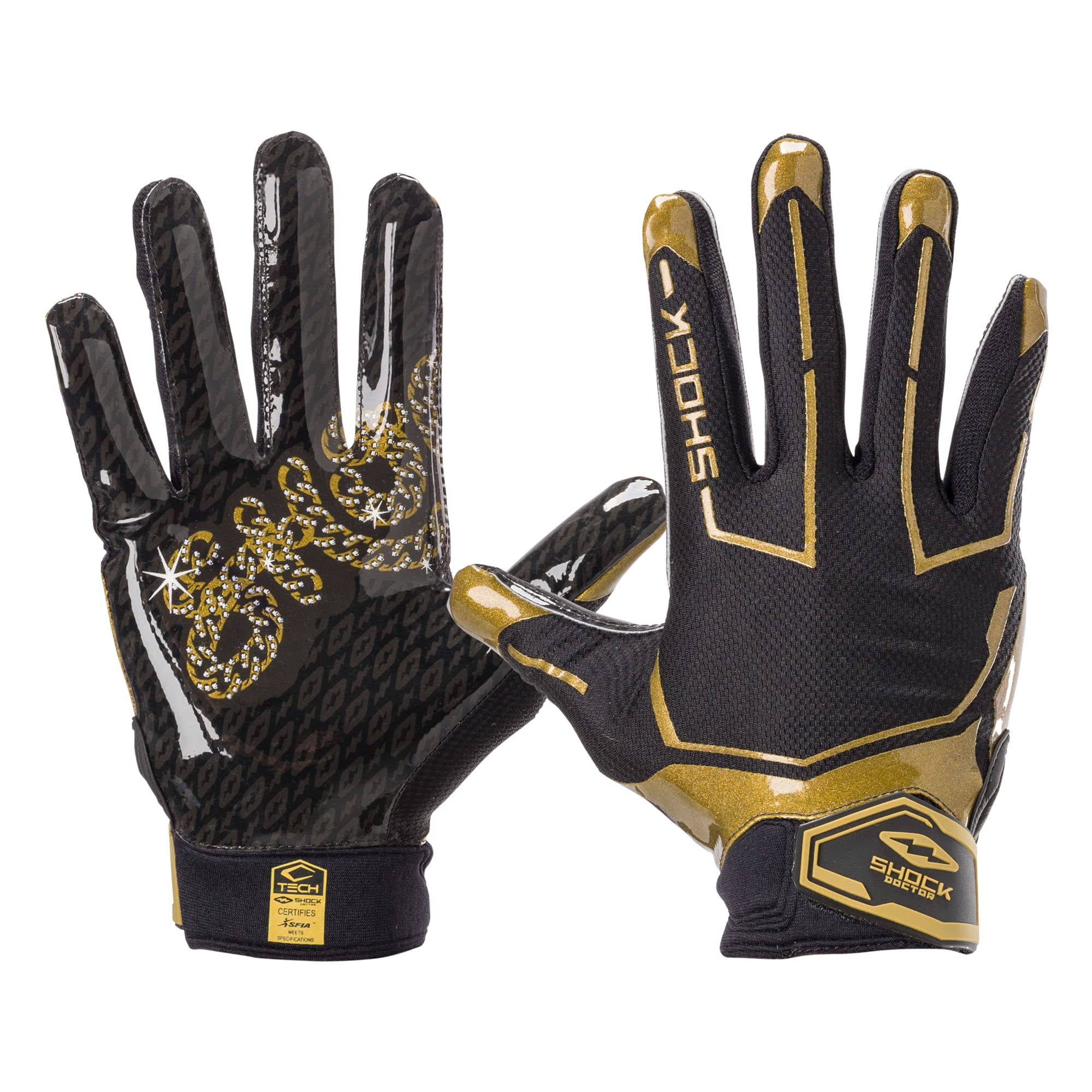 送料無料 新品 SHOCK DOCTOR SHOWTIME RECEIVER L Amazon.com : Shock Doctor Showtime Receiver Glove, Black