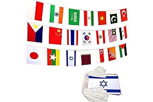 Showcase Your Pride with Our 48-Country Flag Banner