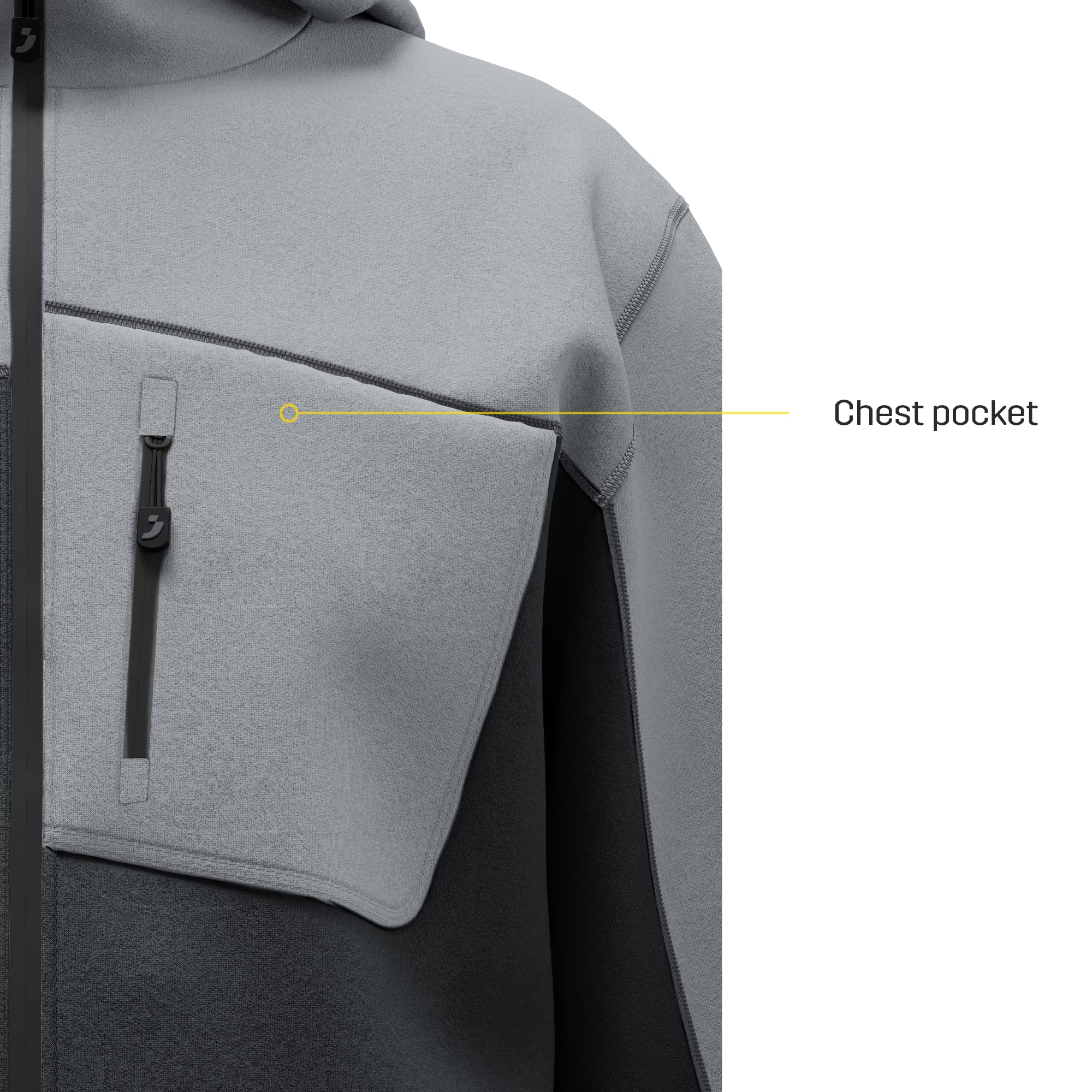 SAFETY JOGGER Męska bluza z kapturem, bluza z zamkiem błyskawicznym, funkcjonalne kieszenie i nowoczesne wzornictwo, oddychający polar roboczy