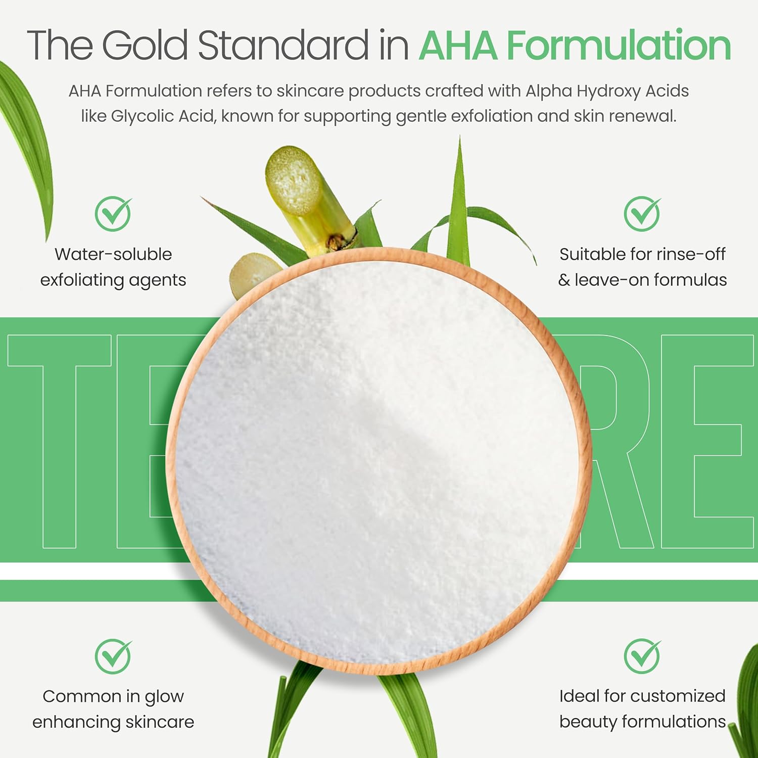 Glycolic Acid Powder DIY Glycolic Crystal Powder is Pure, DIY (8 Oz/226 grams) for Glycolic Acid Face Wash, Glycolic Acid Lotion