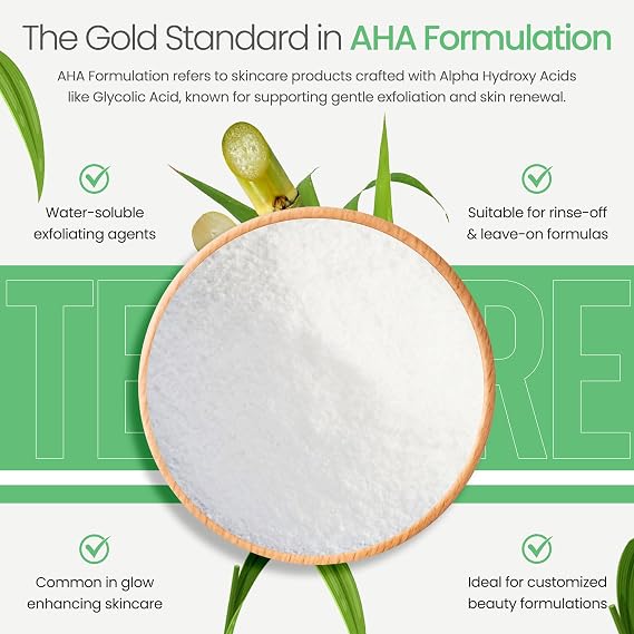Glycolic Acid Powder (2 Oz/56 Grams) DIY Glycolic Crystal Powder is Pure, DIY Glycolic Acid Peels, Lotion and Serum by Talsen Chemcials