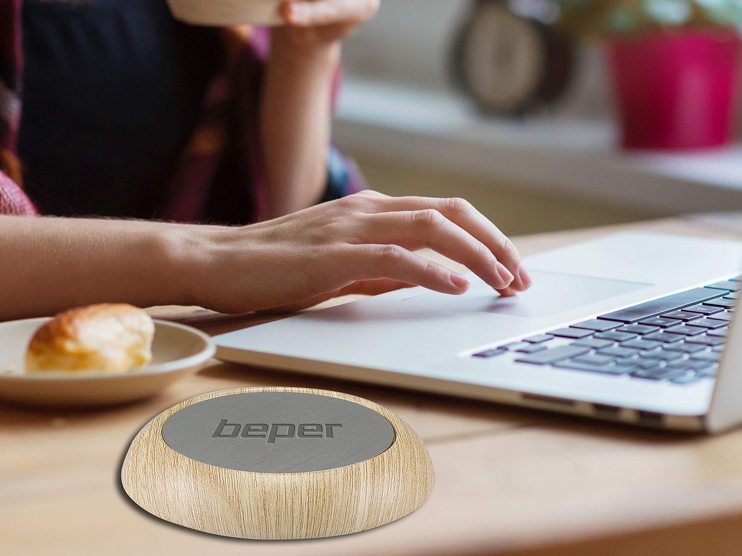 BEPER P201UTP003 Scaldatazze USB,Ideale per la stagione invernale, Pratico per chi lavora fuori e dentro casa,5W