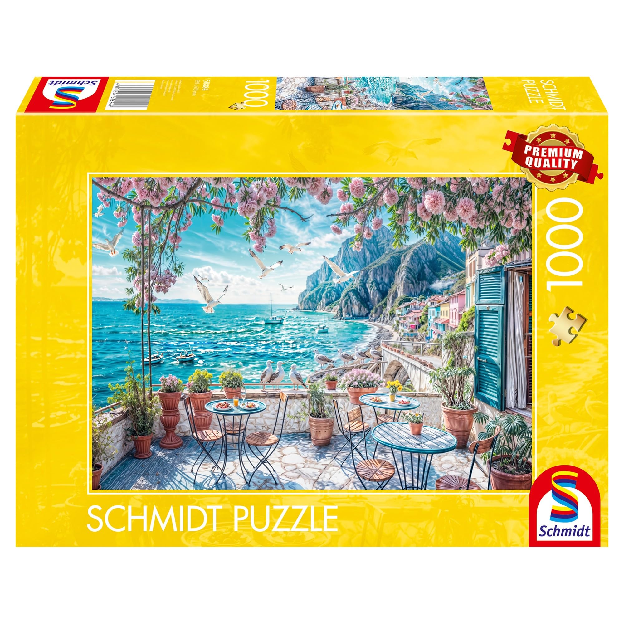 Schmidt Spiele 58884 Terrace by the Sea, 1000 Pieces Puzzle