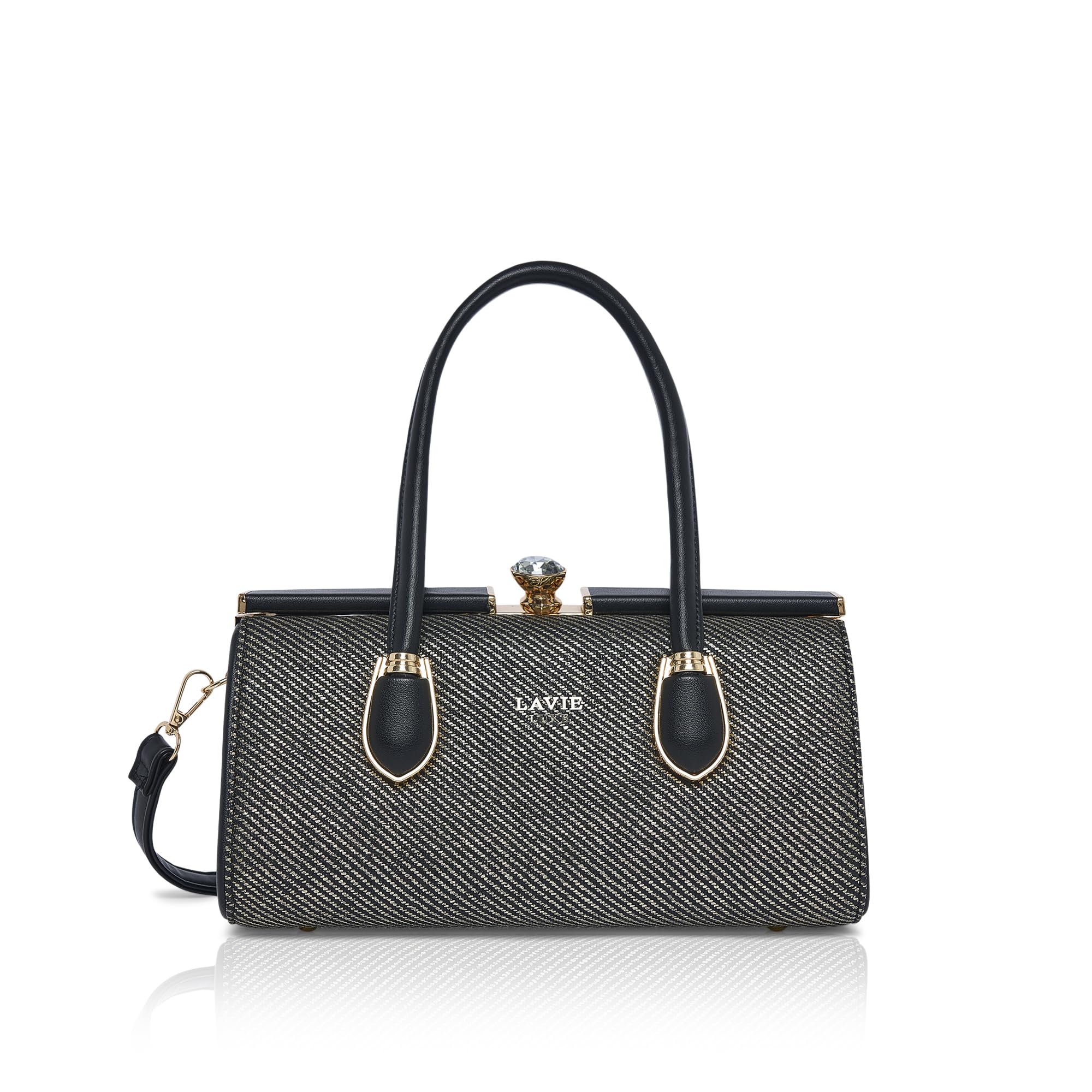 lavie luxe Women's Glam Dazzle Satchel Bag | Satchel Handbag for Work | Ladies Purse | Stylish Shoulder Bag | Gift for Women-picture-20