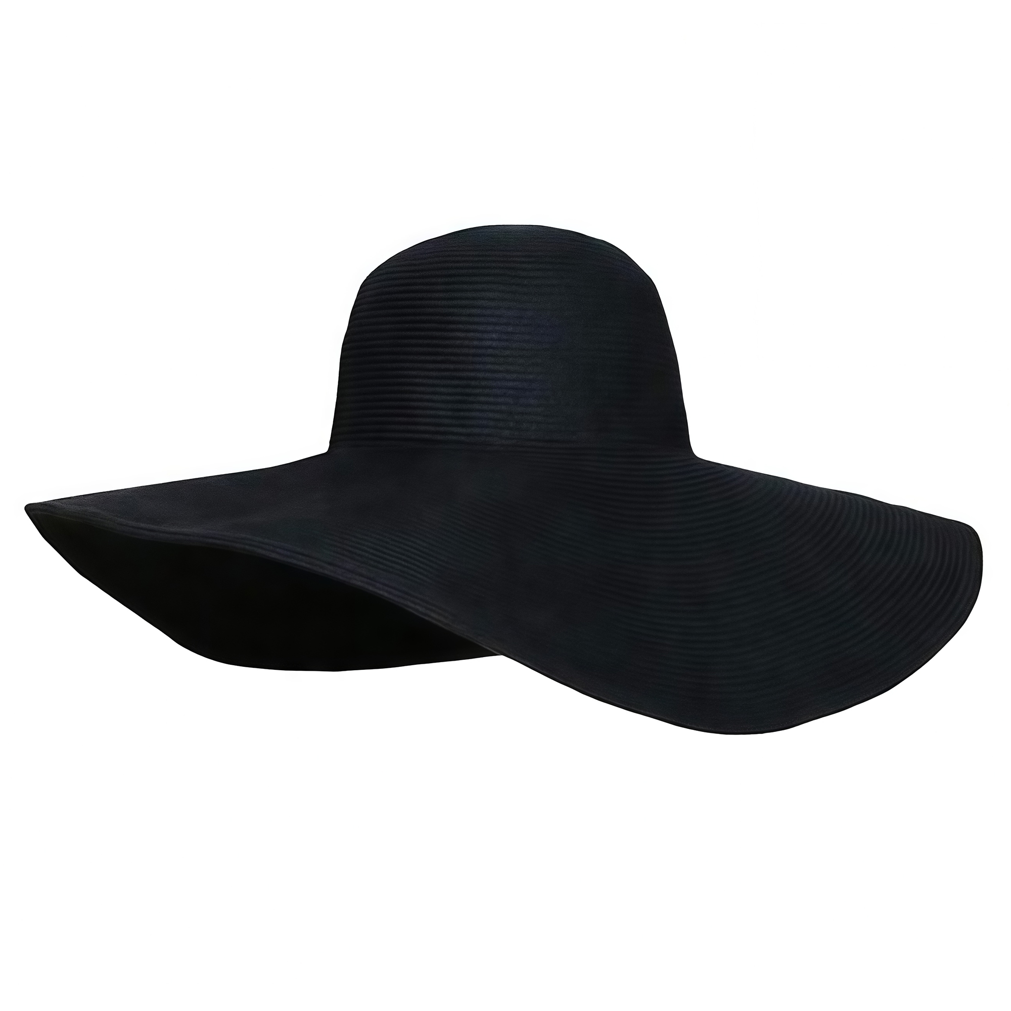 Sombrero Verano Mujer Ala Ancha Negro miniatura 7