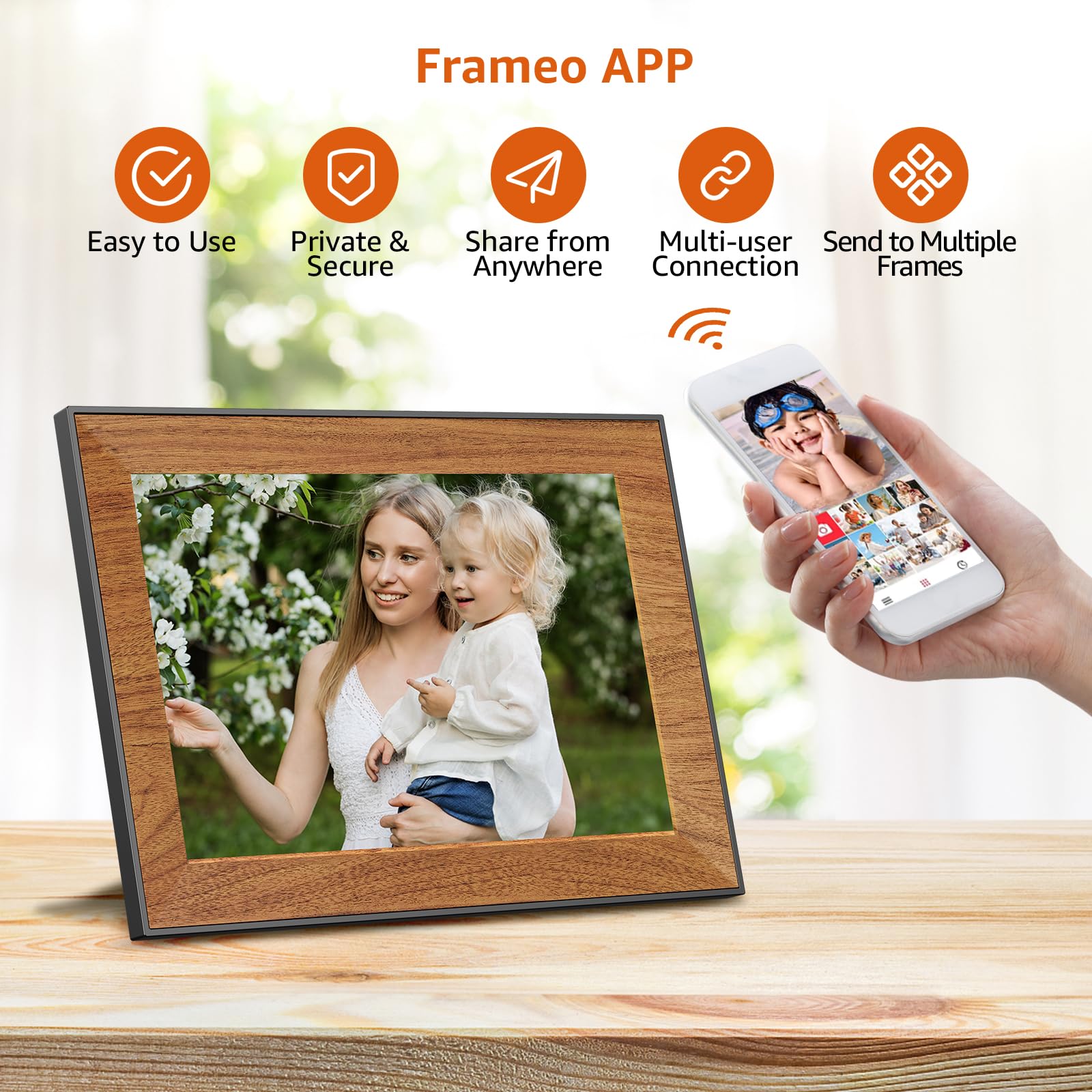 Amazon | デジタル写真フレーム、10.1インチWiFiフレームオデジタル