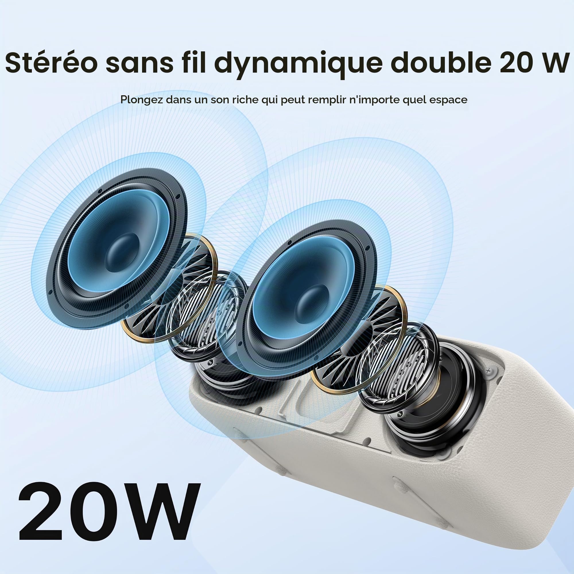 NOBIS Baffle Bluetooth Enceinte 20W IP68 Bluetooth 6.0