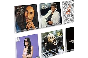 Excite your living space with a 6-Pack Floating Vinyl Record Shelves for a striking display