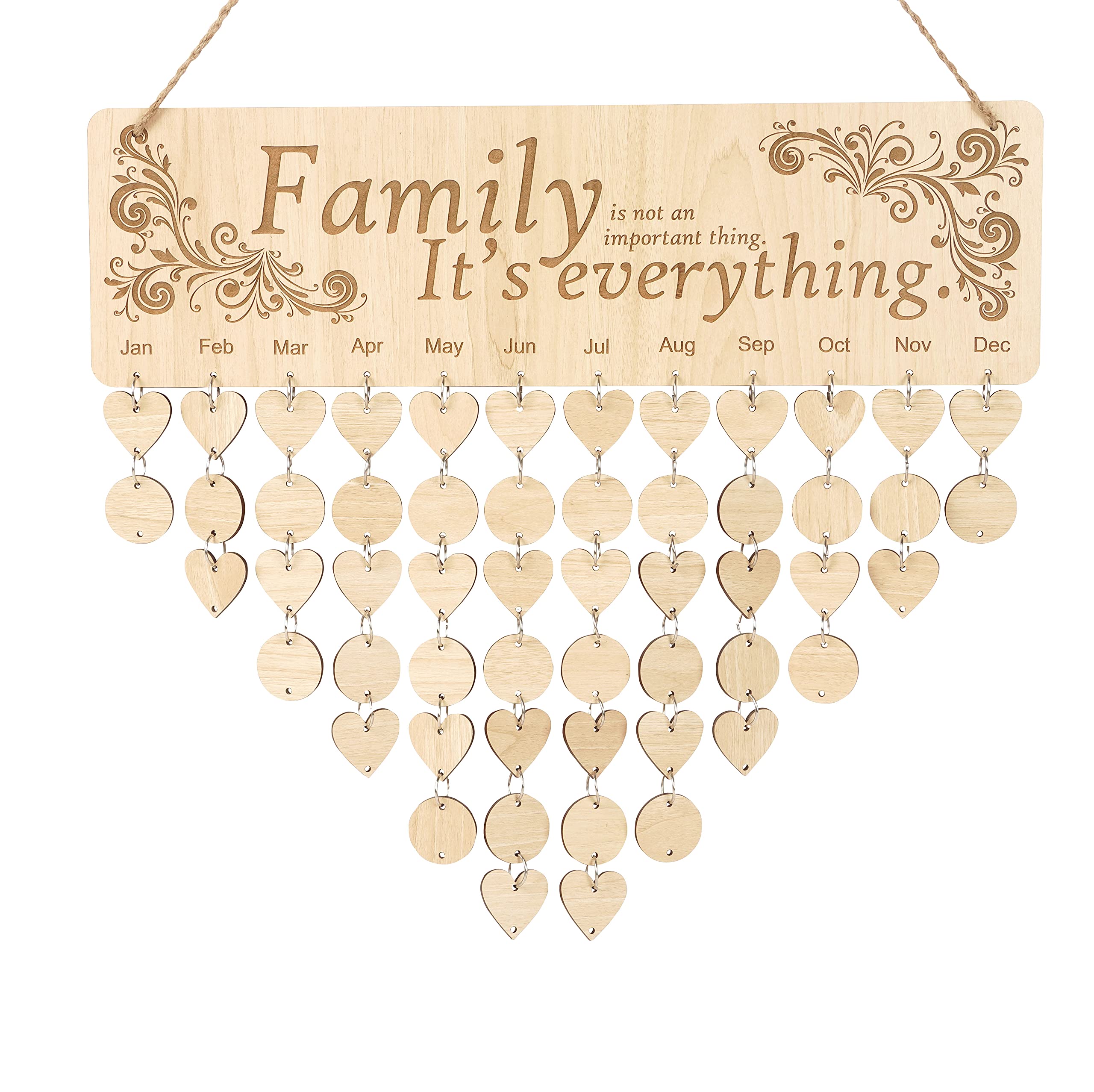 Plaque anniversaire suspendue : cadeau bois maman papa et grands-parents
