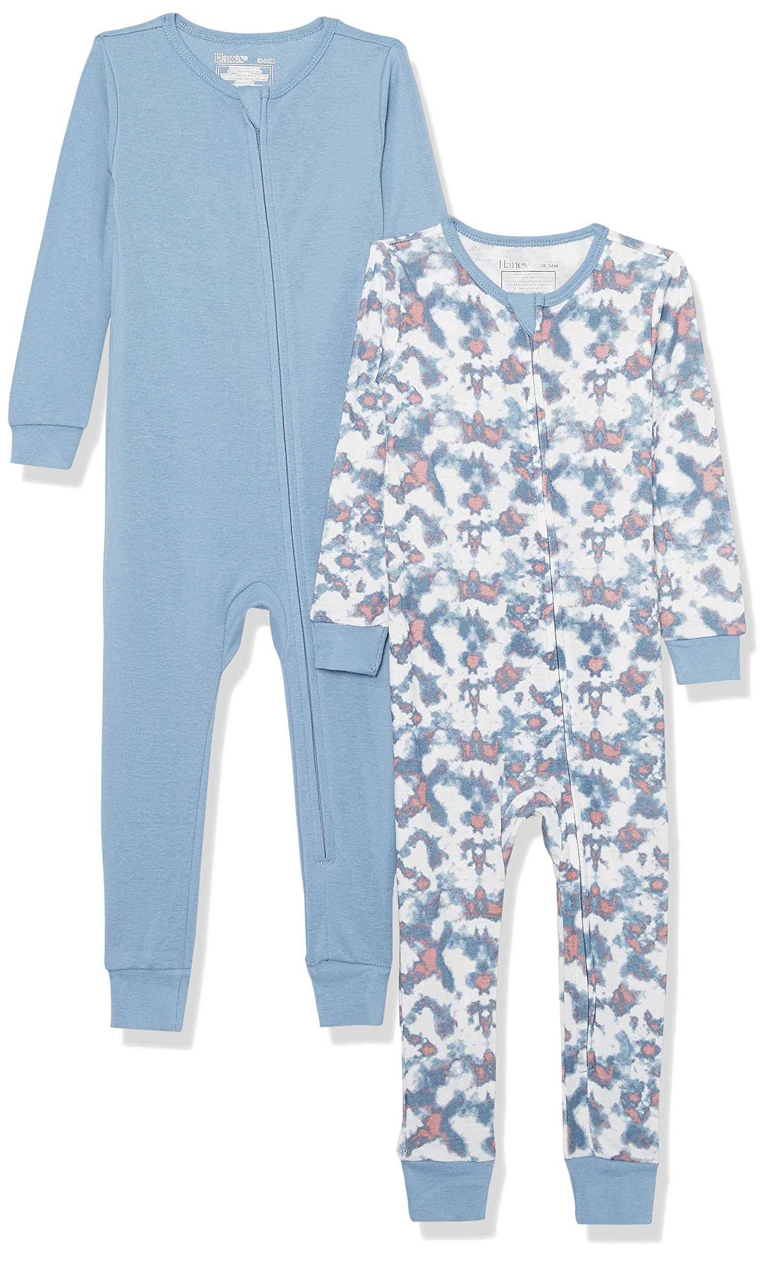 Hanes Baby Sleep N' Play Ultimate Zippin Pajamas (2 Pack)