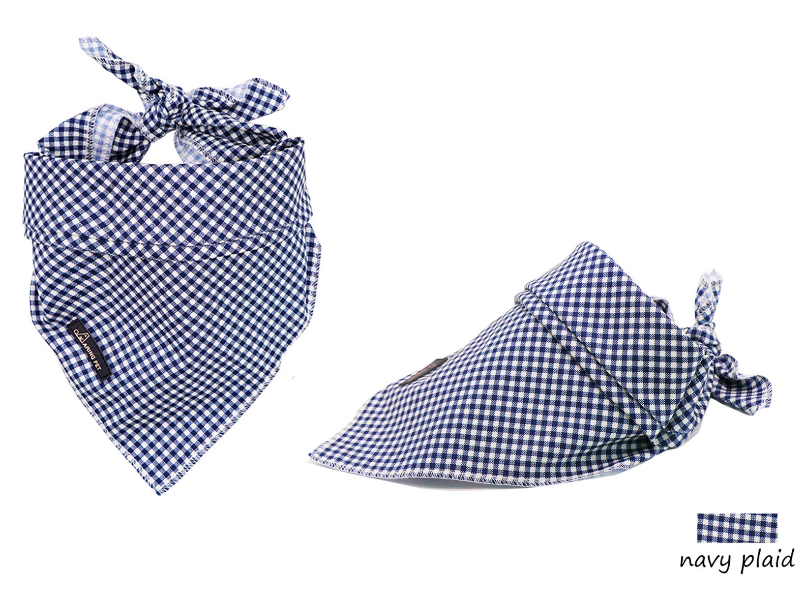 ARING PET Bandana per Cani, Bandane a Quadri in Cotone, Collare Triangolare per Cani di Piccola e Grande Taglia e Gatti