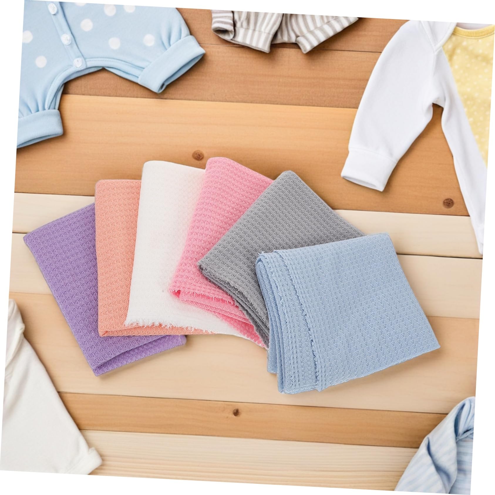 SUPVOX 6 Piezas Mantas Envolventes Elásticas para Niña Suaves y Transpirables Mantas para Recién Nacido Unisex para Sesión de Fotos Infantiles