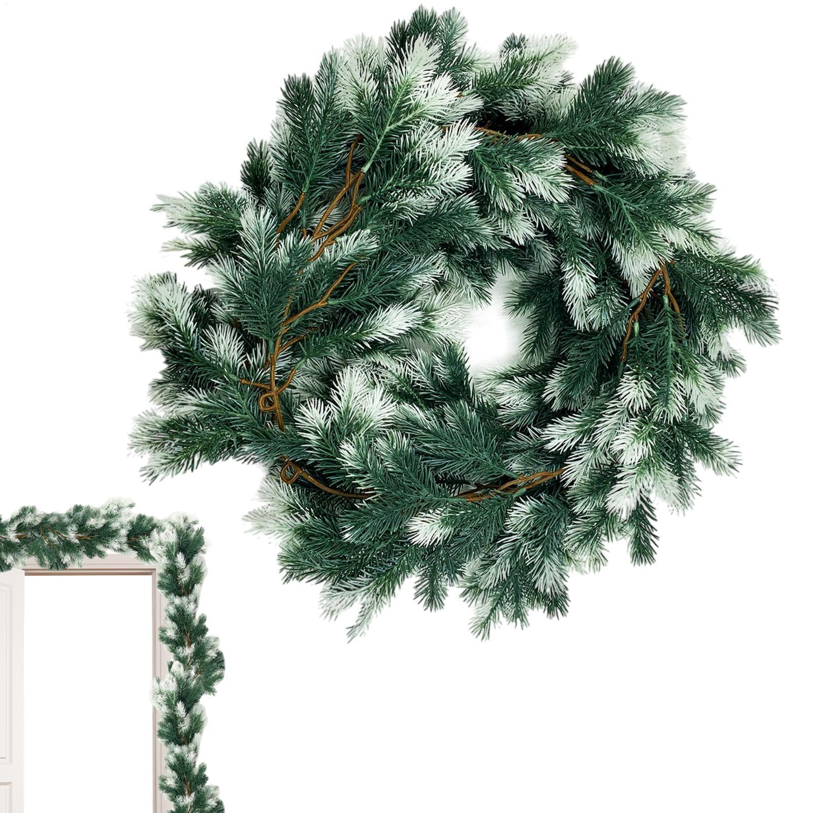 Guirlande de Noël artificielle pour cheminée et décoration de table de fête de fin d'année