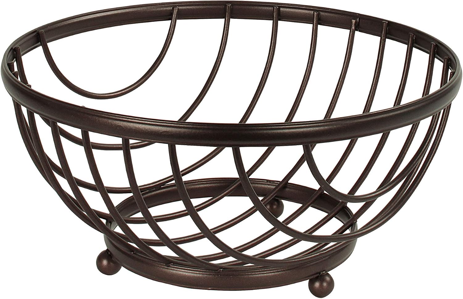 Spectrum Diversified Ashley Fruit Bowl, Classic Kitchen Design for Produce Storage Basket Holder, Countertop Décor & Kitchen Organization, Traditional Décor, 1 EA, Bronze