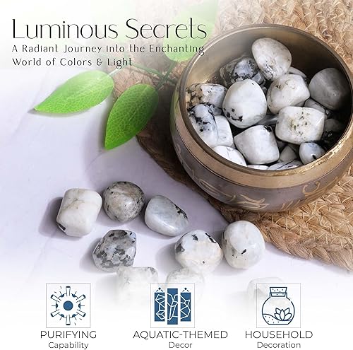 Miniatura 3 de Piedra lunar arcoíris para secadora - Cristales curativos de chakras - Piedras lisas - Esenciales de piedra - Rocas y cristales - Piedras pulidas