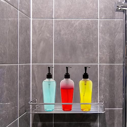 Miniatura 5 de Cornucopia - Botellas de loción de plástico transparente de 8 onzas con dispensadores de bomba (paquete de 8) recipientes vacíos para loción, jabón