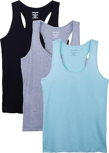 Caramel Cantina camiseta con espalda nadadora de algodón juvenil, 3 unidades