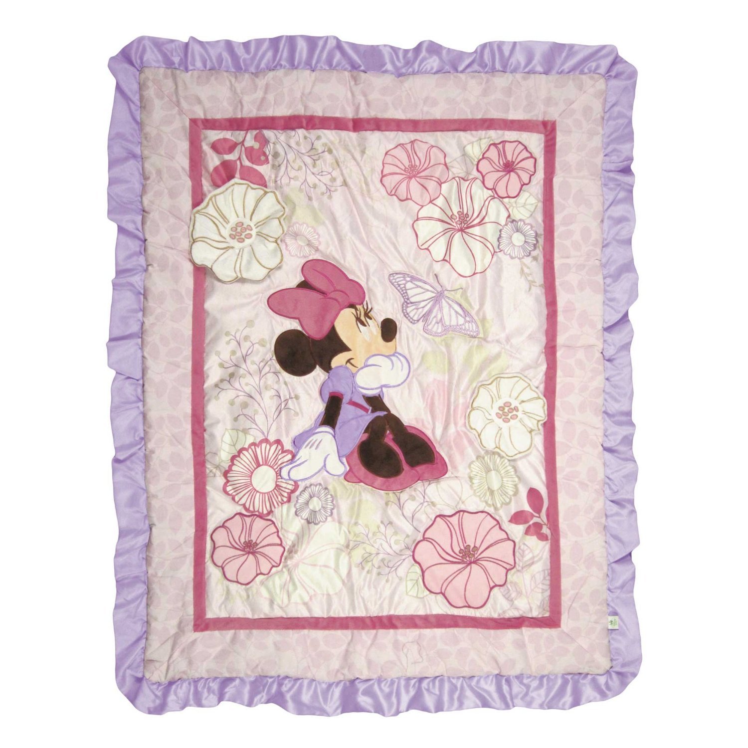 Couette bébé Disney Minnie Mouse pour lit à barreaux avec broderies papillons