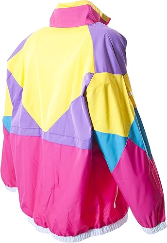 Miniatura 4 de Funny Guy Mugs - Chaqueta rompevientos con diseño retro color neón de los años 80 & 90