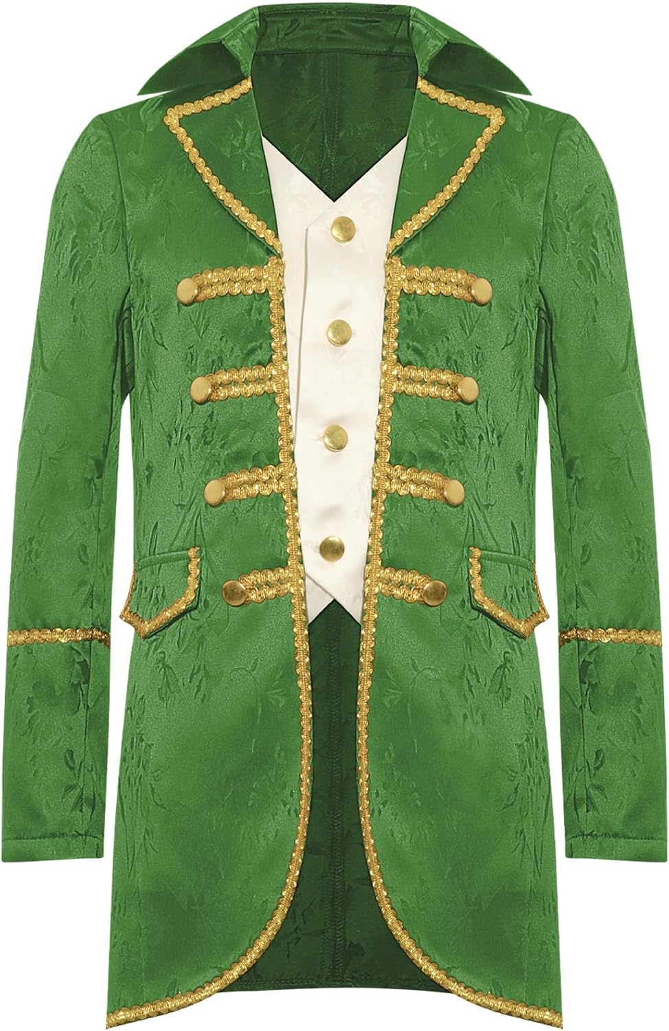 Yhong Boys Renaissance Steampunk Tailcoat Medieval Pirate Vampire Victorian Jacket for Halloween Dress Up