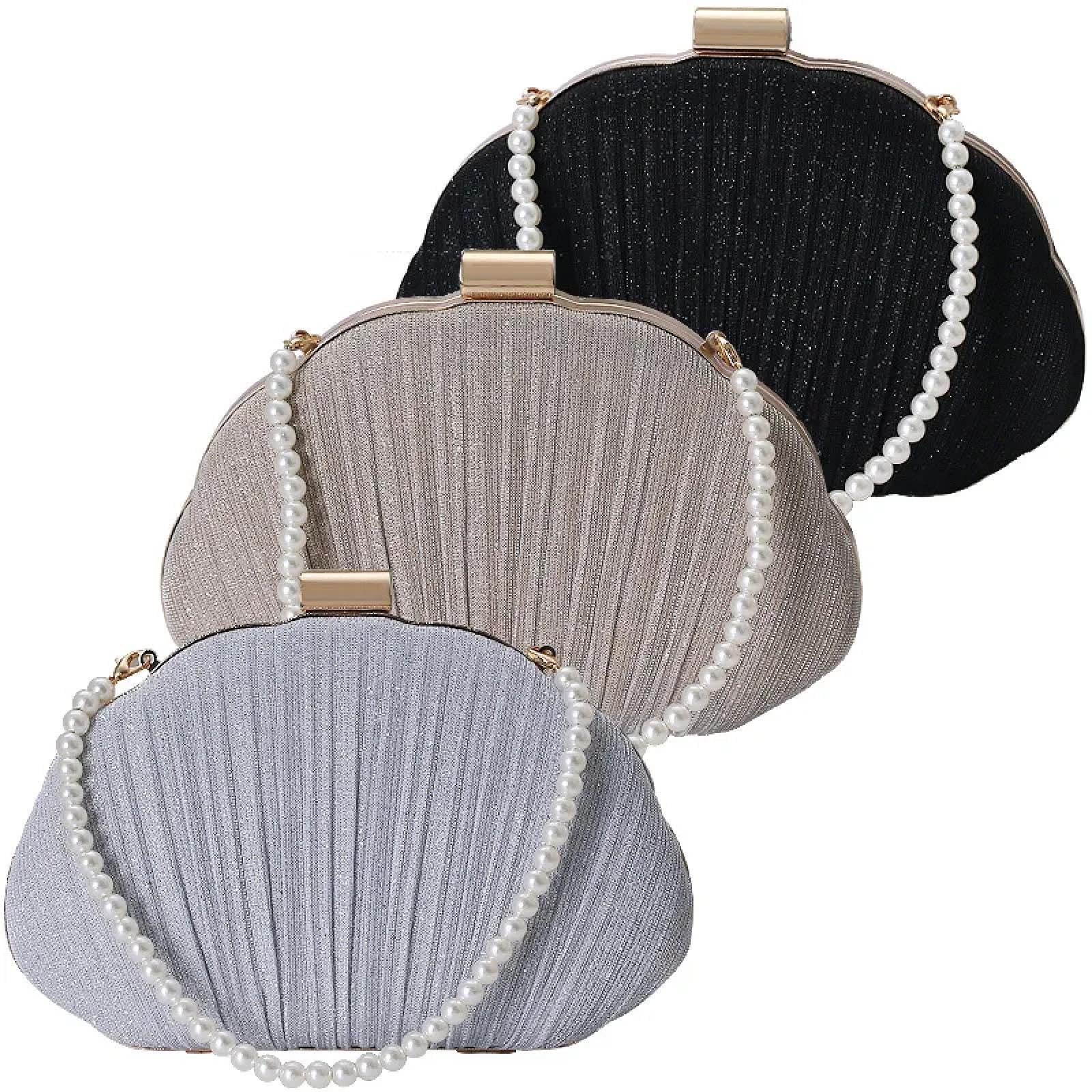 Abendtasche Damen Clutch Abend Taschen Frauen Bankett Tasche Damen Handtasche Shell Clutch Geldbörse Perlen Griff Taschen Über Schulter Brieftaschen