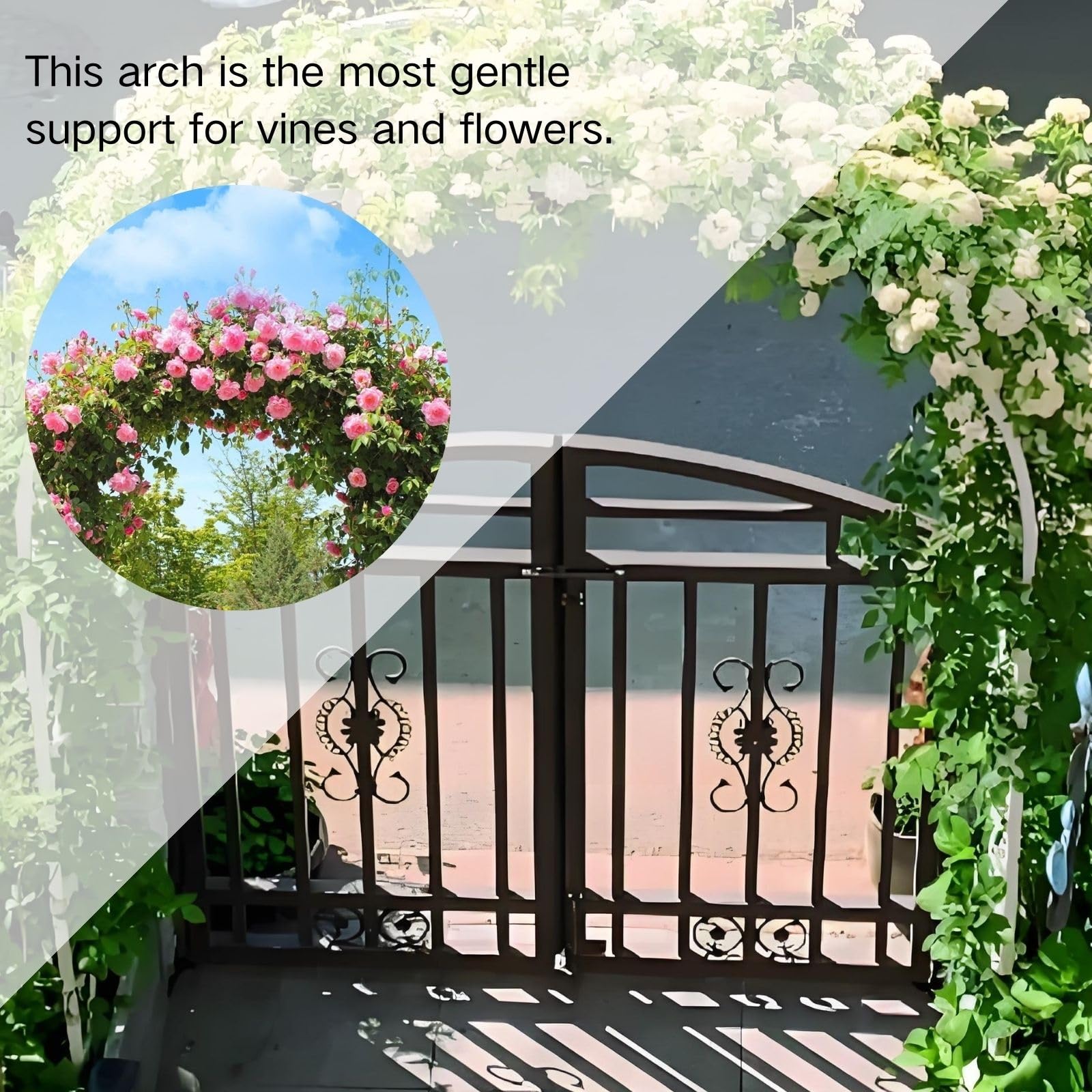 Generisch Metall-Gartenbogen für Hochzeiten im Freien – Robuste, wetterfeste Pergola, verstellbare Breite 0,8–3,5 m, Elegantes grünes Design, 240 cm breit x 220 cm hoch