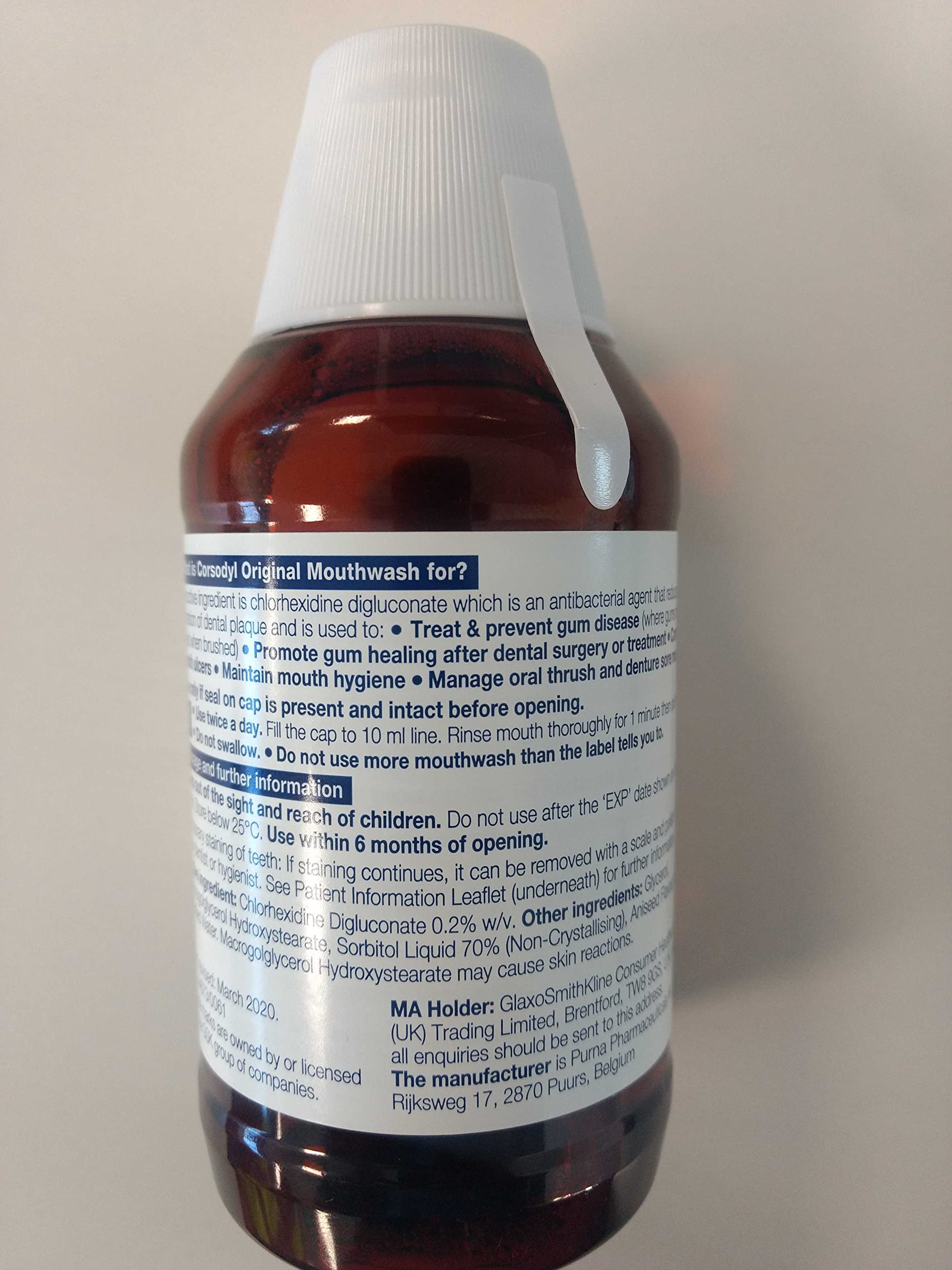 Buy Corsodyl Original Mouthwash with Chlorhexidine, 300ml Online at