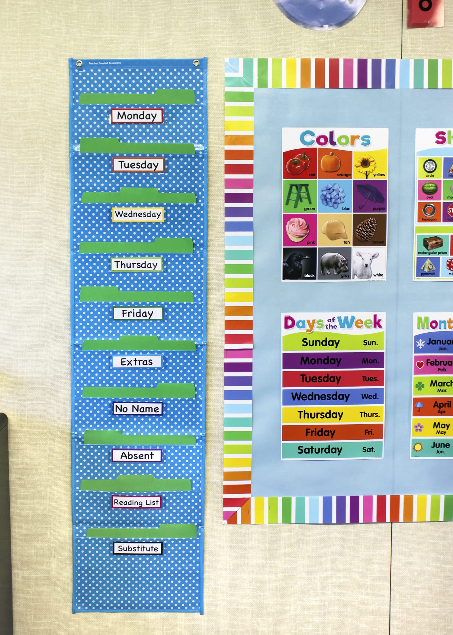 Teacher Created Resources Polka Dot Storage Pocket Chart - Image 4