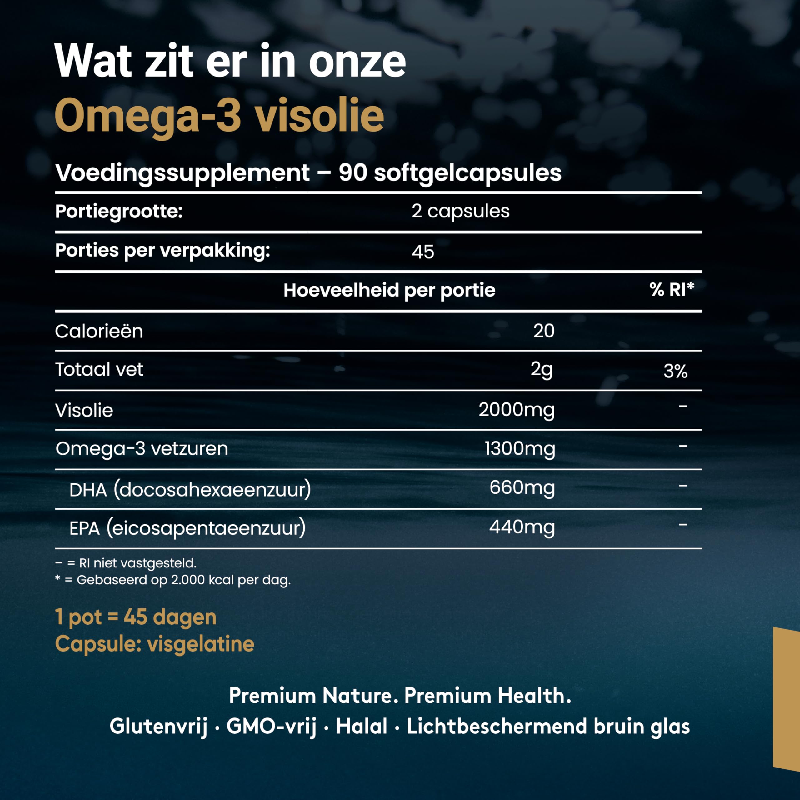 Omega-3 Huile de Poisson 2000mg - Hautement Dosé DHA & EPA - Sans Odeur de Poisson - 90 Capsules Softgel - Testé en Laboratoire - Soutient Cœur, Cerveau & Yeux