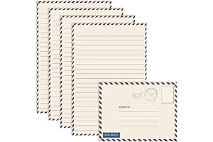 Better Office Products 100 Piece Vintage Airmail Mini Stationery Set