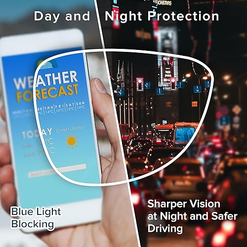 Miniatura 4 de GUDVUE Lentes de luz azul, para computadorajuegosTVteléfonos para mujereshombres, antirreflejosUV400fatiga ocular, negro brillante
