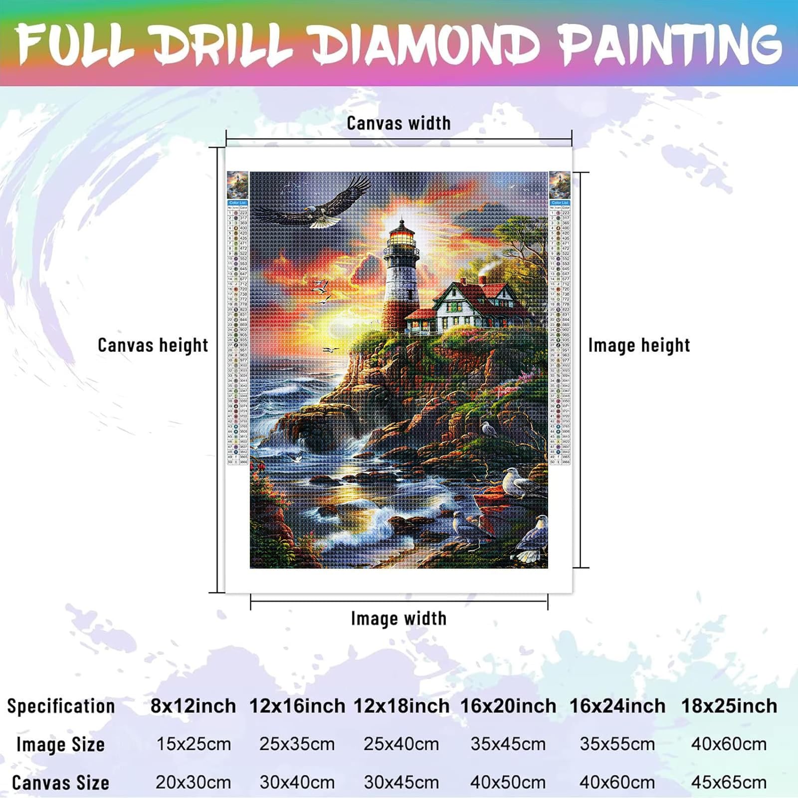 Amazon.com: Adult Diamond Painting Kit, Seagull Lighthouse Cabin