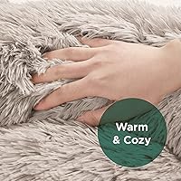 Vista 3 de Friends Forever Serena Donut - Cama ortopédica de espuma viscoelástica para perro, sofá ovalado de piel sintética suave para gato de interior, felpa