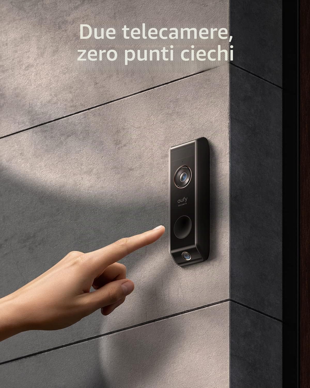 eufy Security Video Doorbell S330, Campanello con Fotocamera e Homebase | Sensore di Movimento, Rilevamento del Pacchetto, 2K, Gratuito, Memoria 16 GB, Modalità Notturna, Videosorveglianza