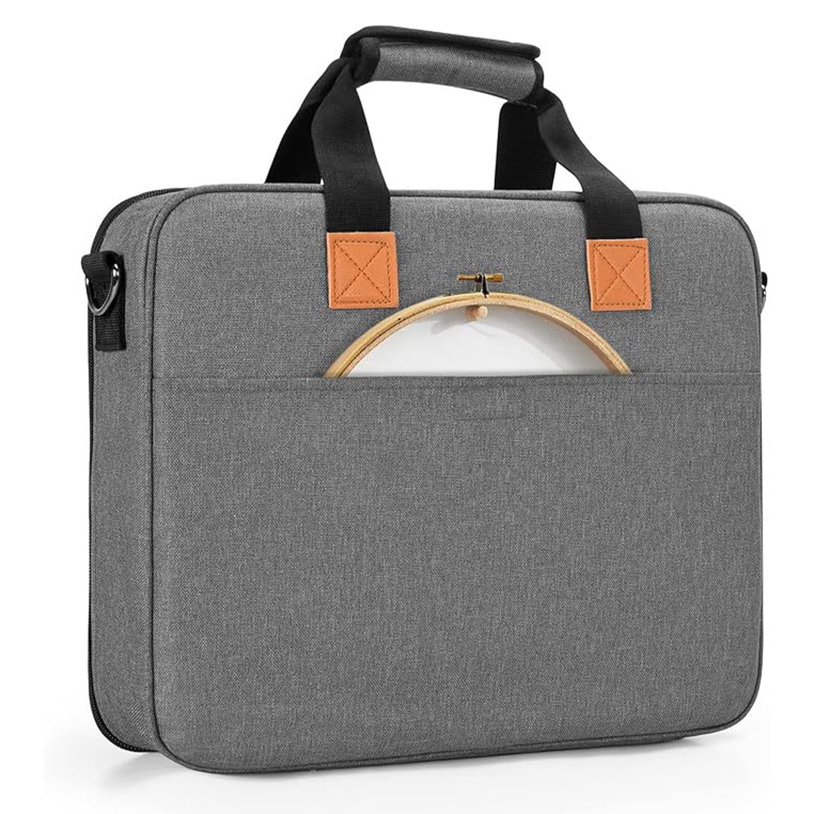 Bolsa de almacenamiento de bordado con múltiples secciones para hilos y artículos, perfecta para los amantes de la costura, planificador de hilo de coser