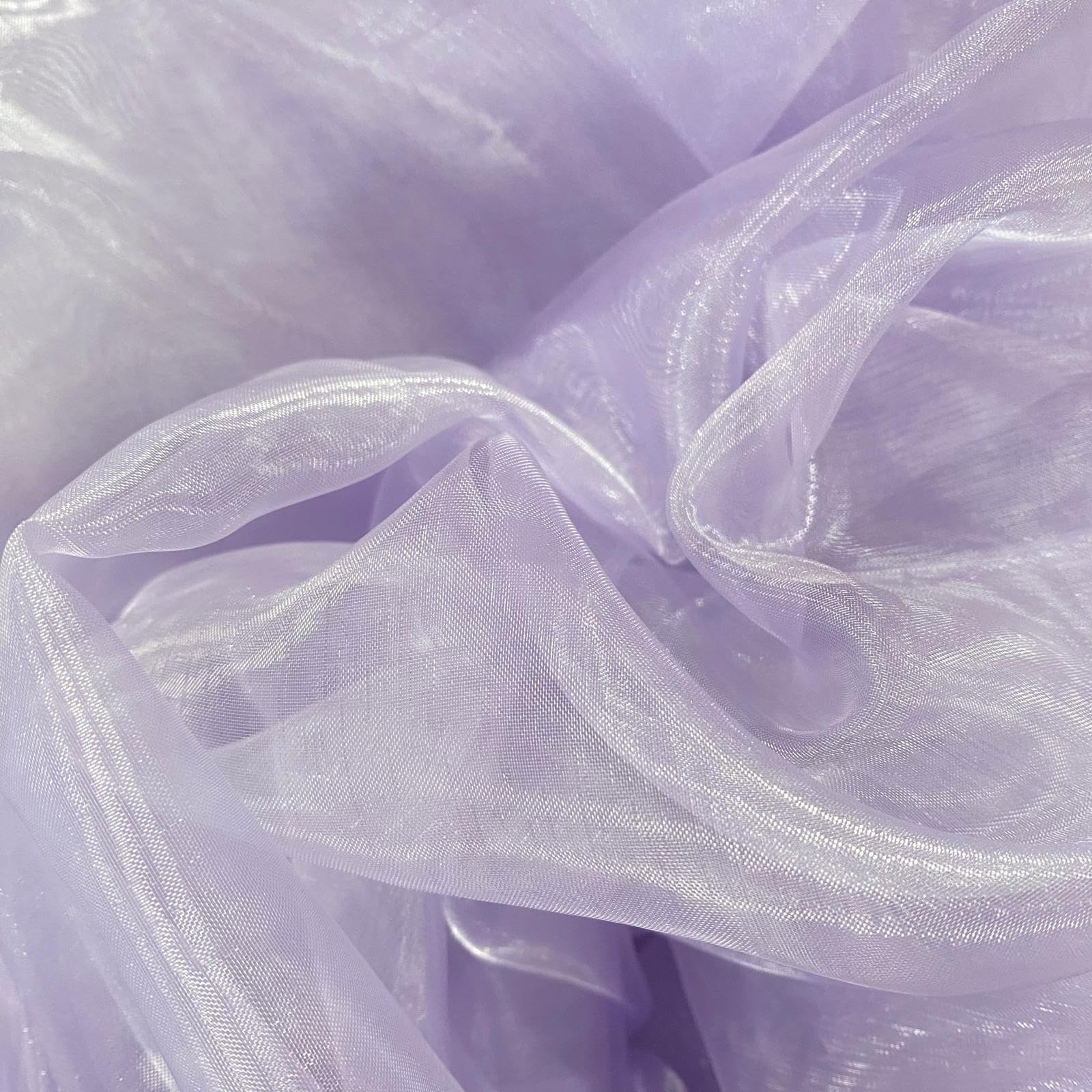 Sheer Organza Fabric for Crafts, Wedding Decorations and Events, 5 Metres x 1.5 Metres, Table Runner and Chair Sash Material (Lilac)