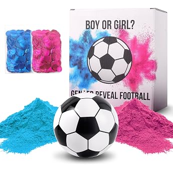 Gender Reveal Football with Powder Gender Reveal Football Exploded Blue or Pink Powder for Boys or Girls Surprise Gender Announcement Pack of 1