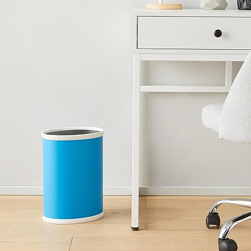 Miniatura 4 de Kraftware Fun Colors - Papelera ovalada, 14 pulgadas, color azul proceso