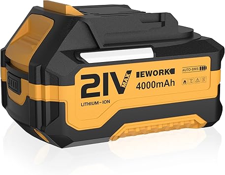 EWORK 4.0Ah Lithium-Ion Battery for 20V/21V Max Series Cordless Power Tools - EK-4.0Y