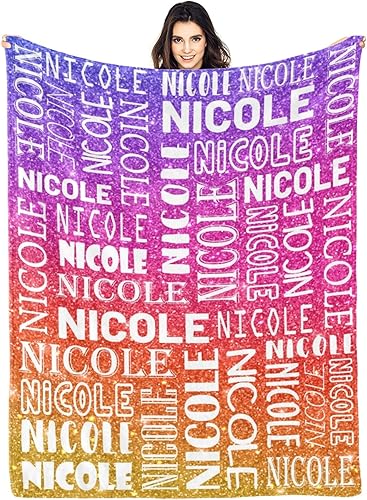 Miniatura 9 de Dr.TOUGH Manta personalizada con nombre para niños y adultos, manta personalizada con nombre, manta personalizada para regalo de Navidad y cumpleaños