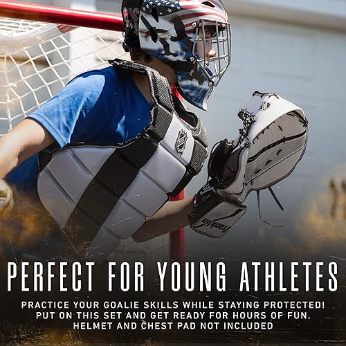 Miniatura 3 de Franklin Sports NHL Kids - Juego de almohadillas de portero de hockey callejero para niños, equipo de entrenamiento de hockey para niños, incluye