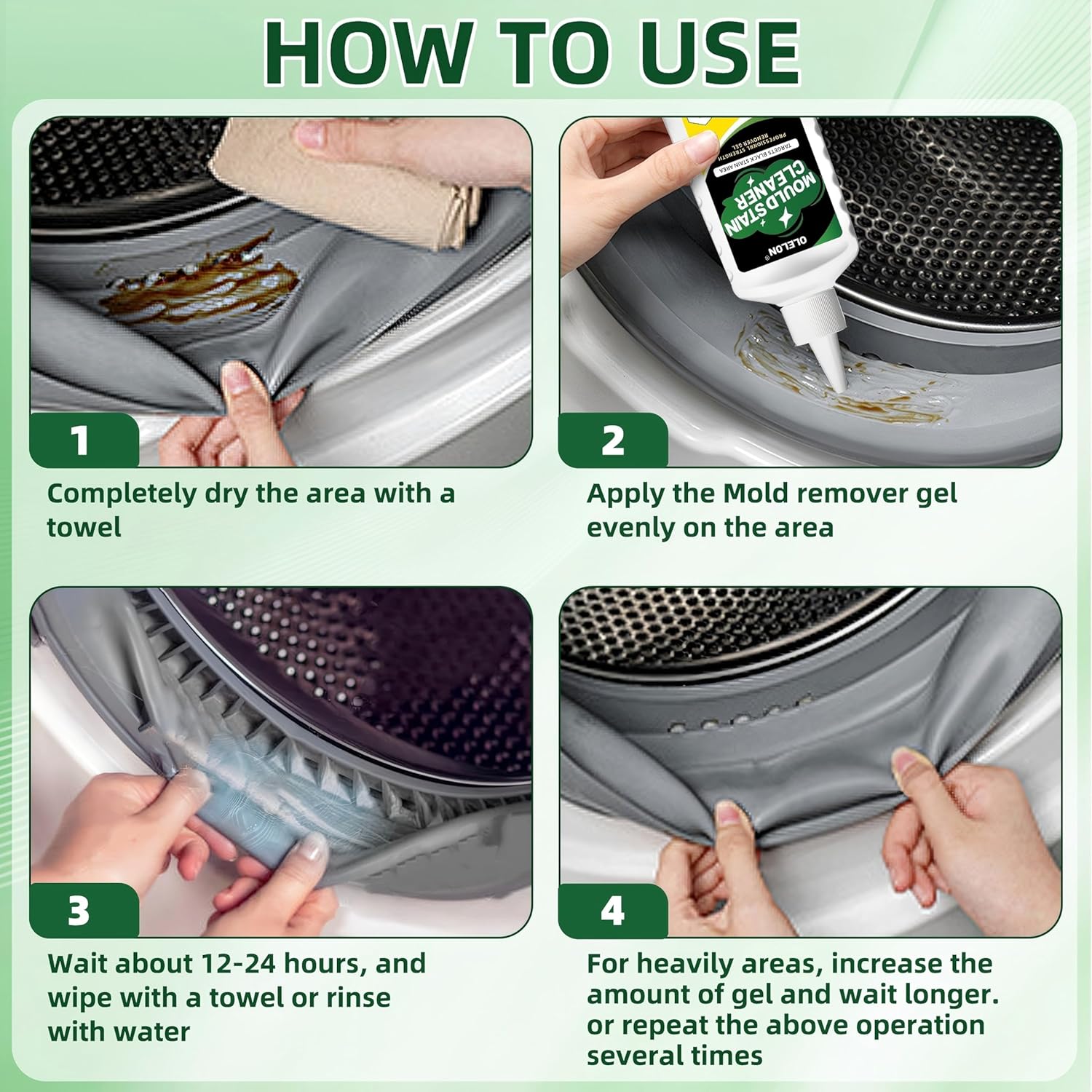 Grout Cleaner Stain Remover Gel for Washing Machine - Image 7